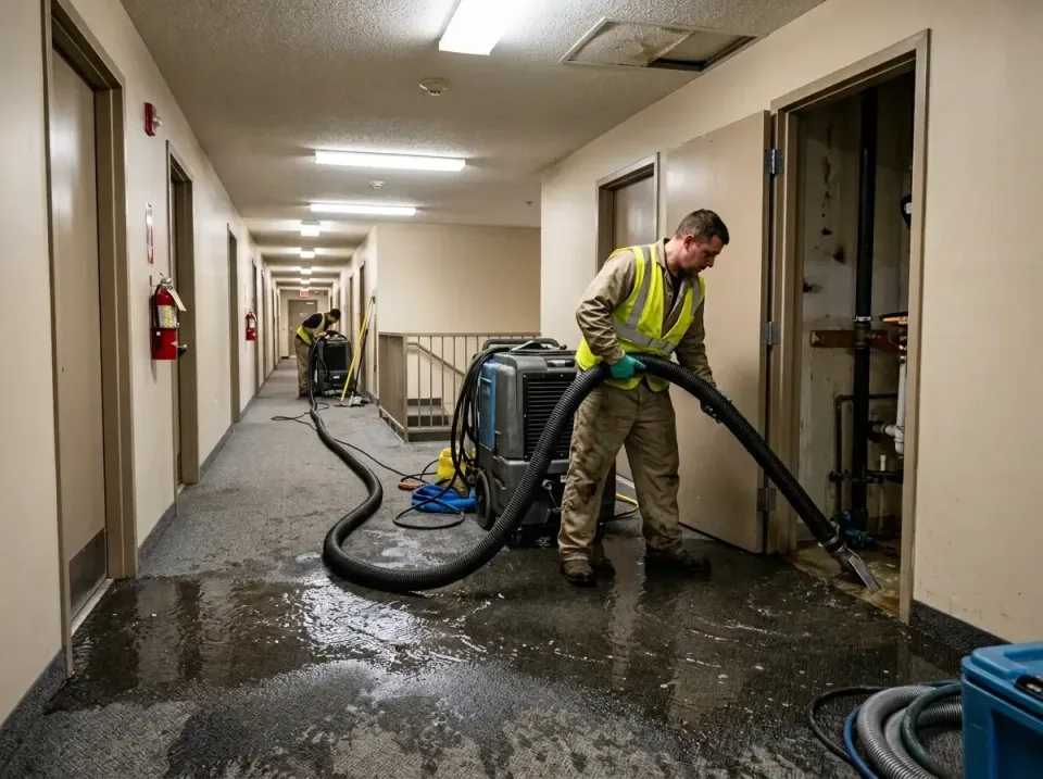 multi-unit-apartment-hallway-f-005 — frequently asked questions, Emergency Burst Pipe Water Extraction & Removal in Howey-in…